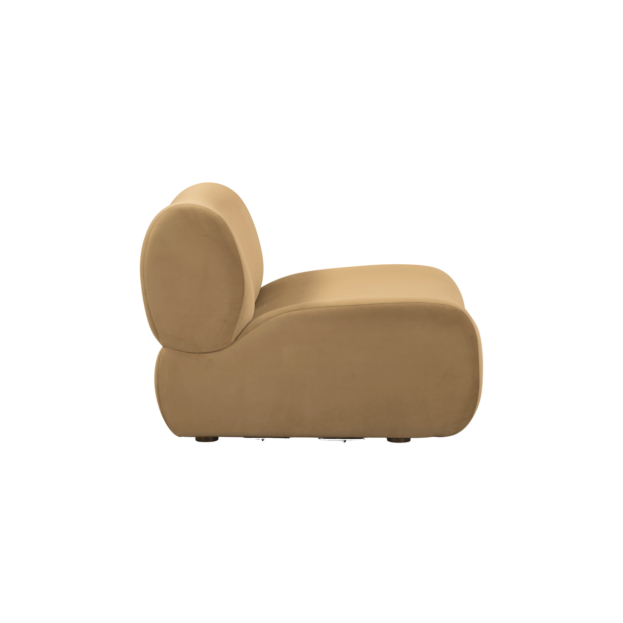 TOV Zenith Latte Brown Performance Velvet Armless Chair