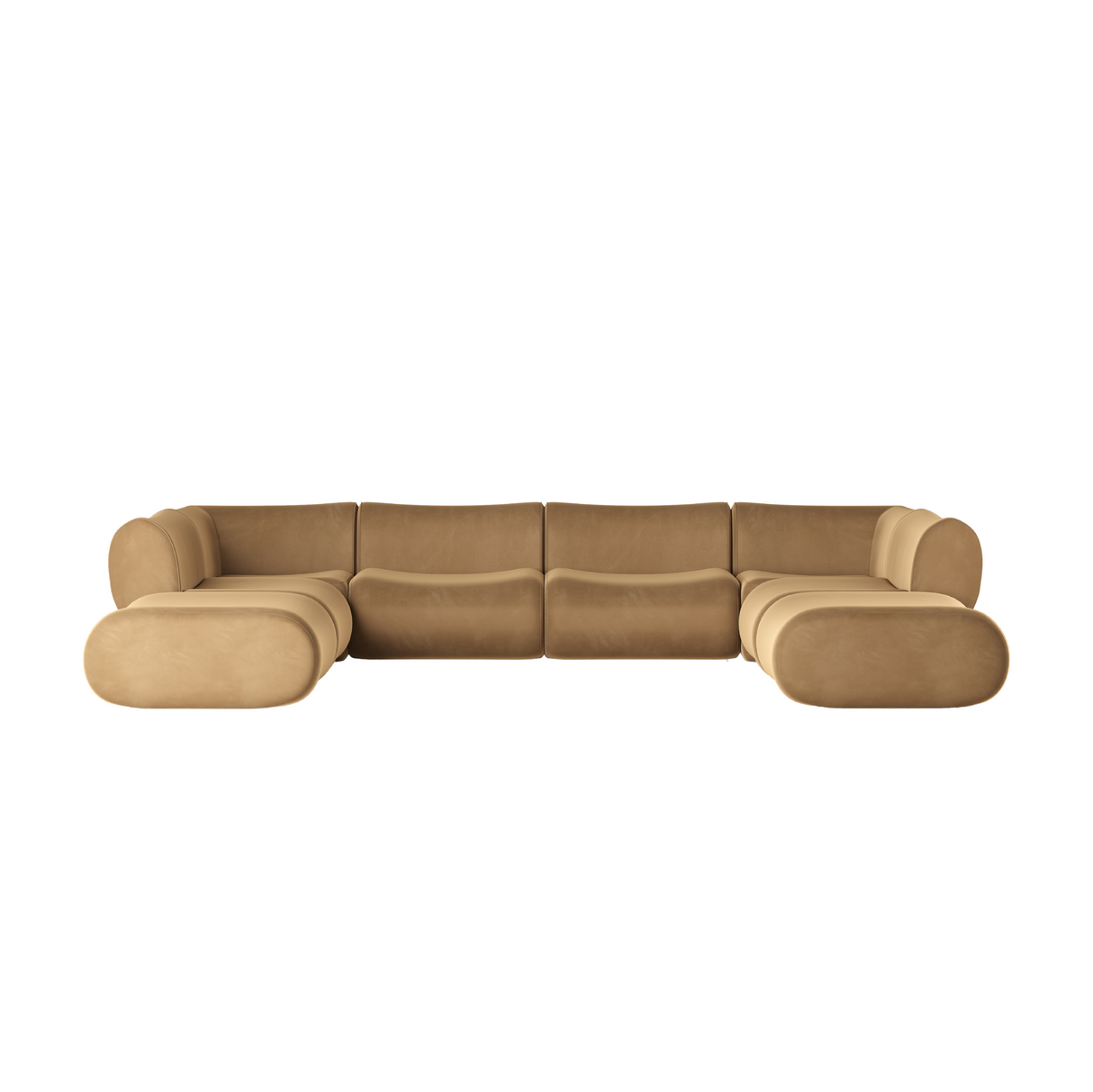 TOV Zenith 8-Piece Latte Brown Performance Velvet Modular U-Sectional