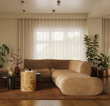 TOV Zenith Latte Brown Performance Velvet Corner Wedge