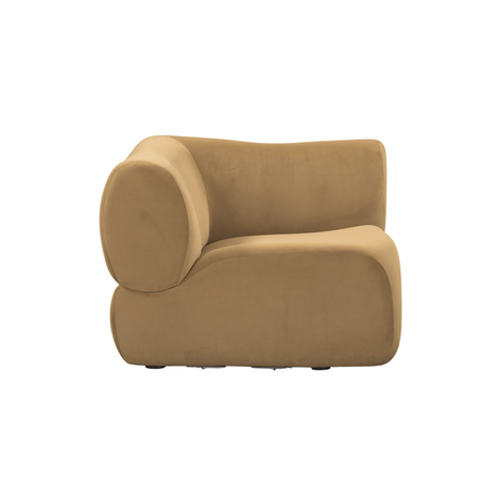 TOV Zenith Latte Brown Performance Velvet Corner Wedge