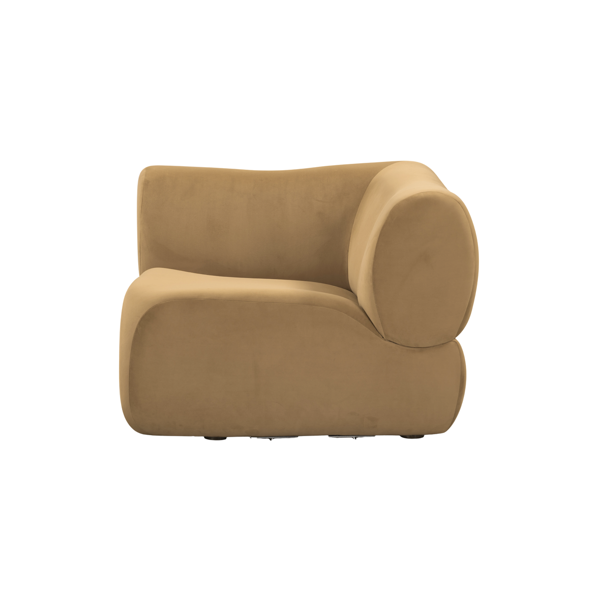 TOV Zenith Latte Brown Performance Velvet Corner Wedge