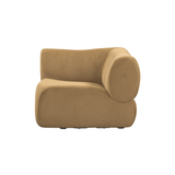 TOV Zenith Latte Brown Performance Velvet Corner Wedge