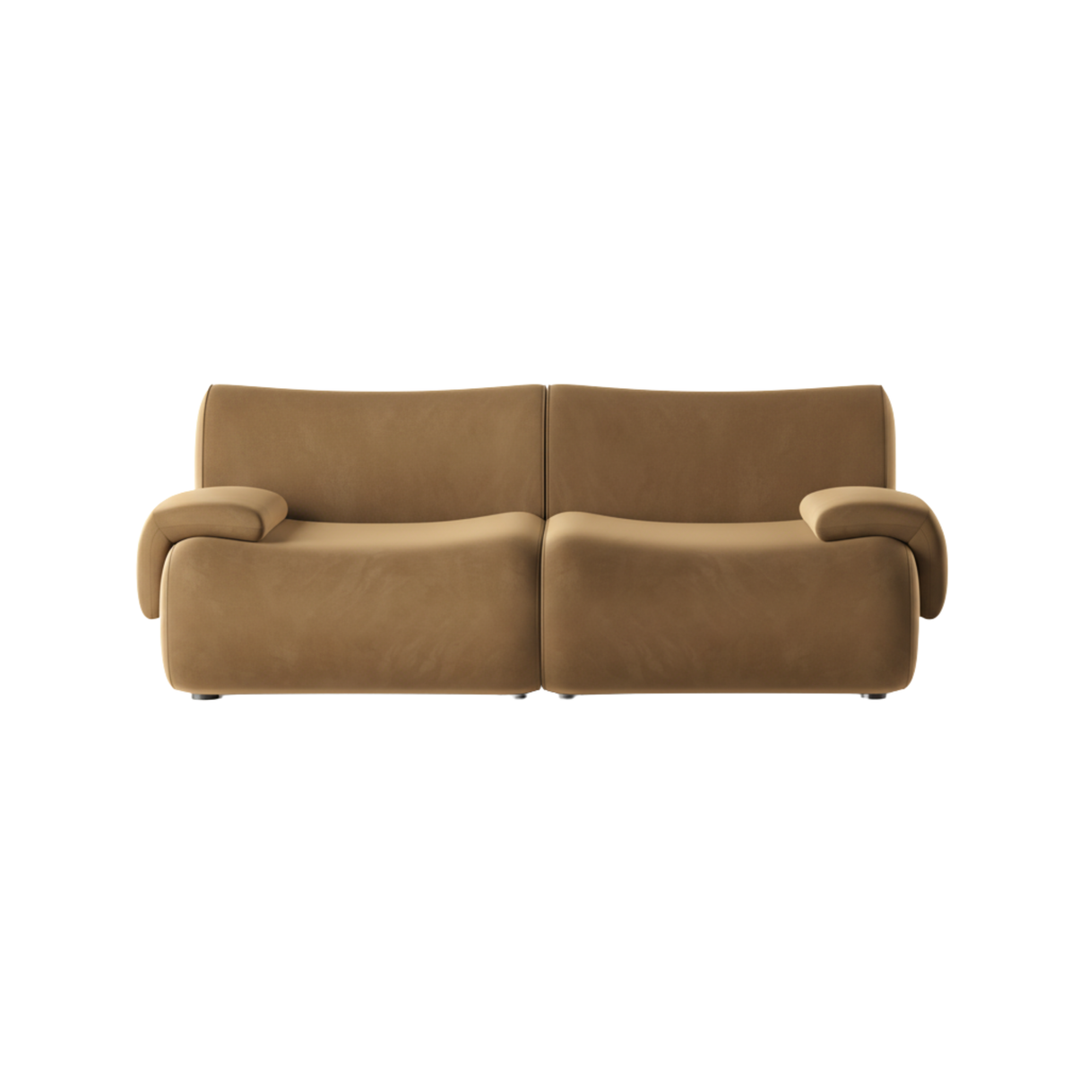 TOV Zenith 80" Latte Brown Performance Velvet Modular Loveseat