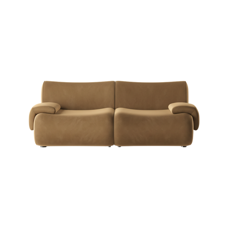 TOV Zenith 80" Latte Brown Performance Velvet Modular Loveseat