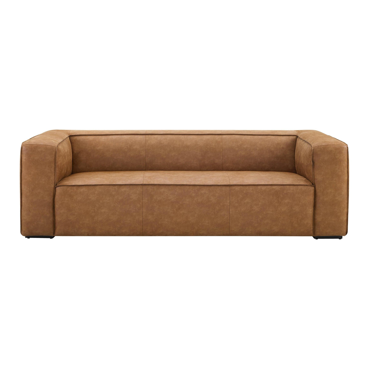 TOV Aurora 90" Brown Leather Sofa