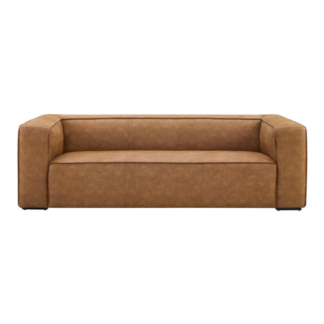 TOV Aurora 90" Brown Leather Sofa
