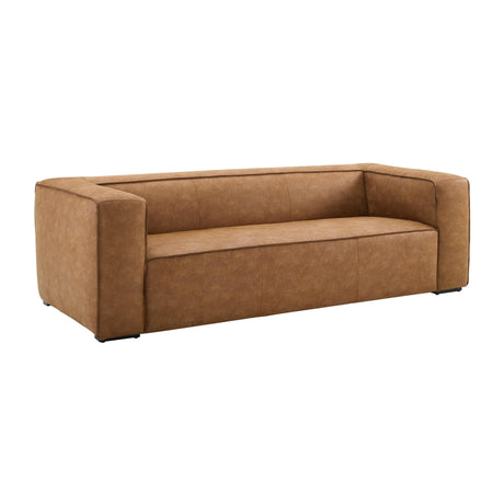 TOV Aurora 90" Brown Leather Sofa