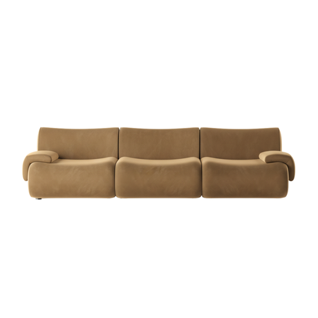 TOV Zenith 116.5" Latte Brown Performance Velvet Modular Sofa