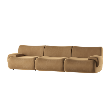 TOV Zenith 116.5" Latte Brown Performance Velvet Modular Sofa
