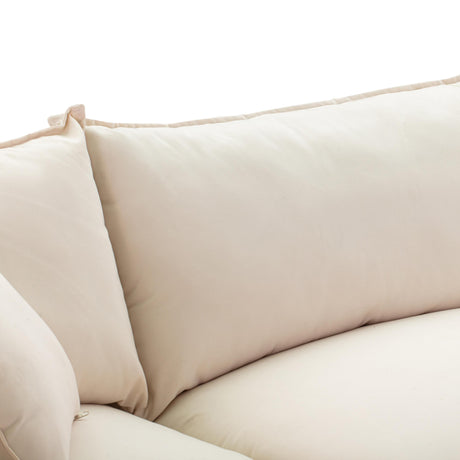 TOV Cali 80" Natural Wicker Outdoor Modular Loveseat