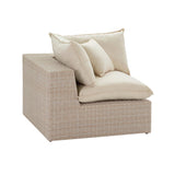 TOV Cali Natural Wicker Outdoor Corner Chair