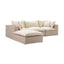 TOV Cali 4-Piece Natural Wicker Outdoor Modular Sectional