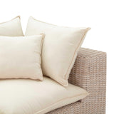 TOV Cali 4-Piece Natural Wicker Outdoor Modular Sectional