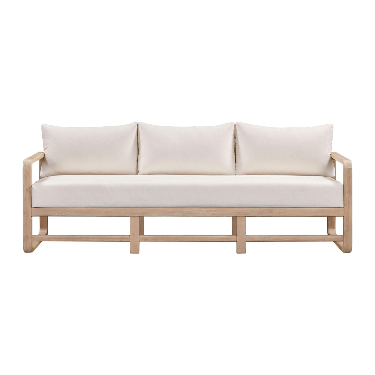 TOV Palata 84" Cream Performance Fabric Outdoor Sofa