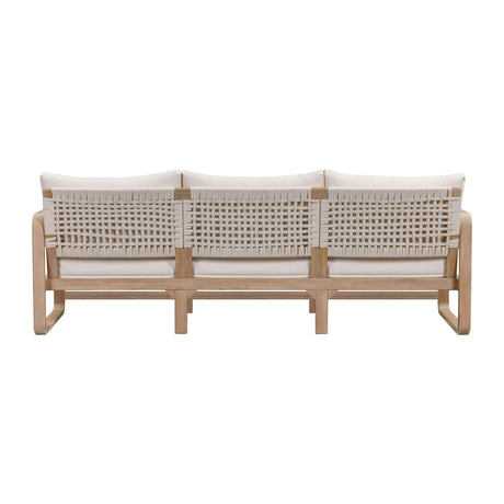 TOV Palata 84" Cream Performance Fabric Outdoor Sofa