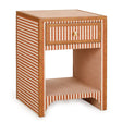 TOV Kora 18" Cotton Jute 1-Drawer Conrtact-Grade Nightstand