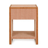 TOV Kora 18" Cotton Jute 1-Drawer Conrtact-Grade Nightstand
