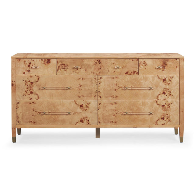 TOV Brandyss 62" Burl 7-Drawer Dresser