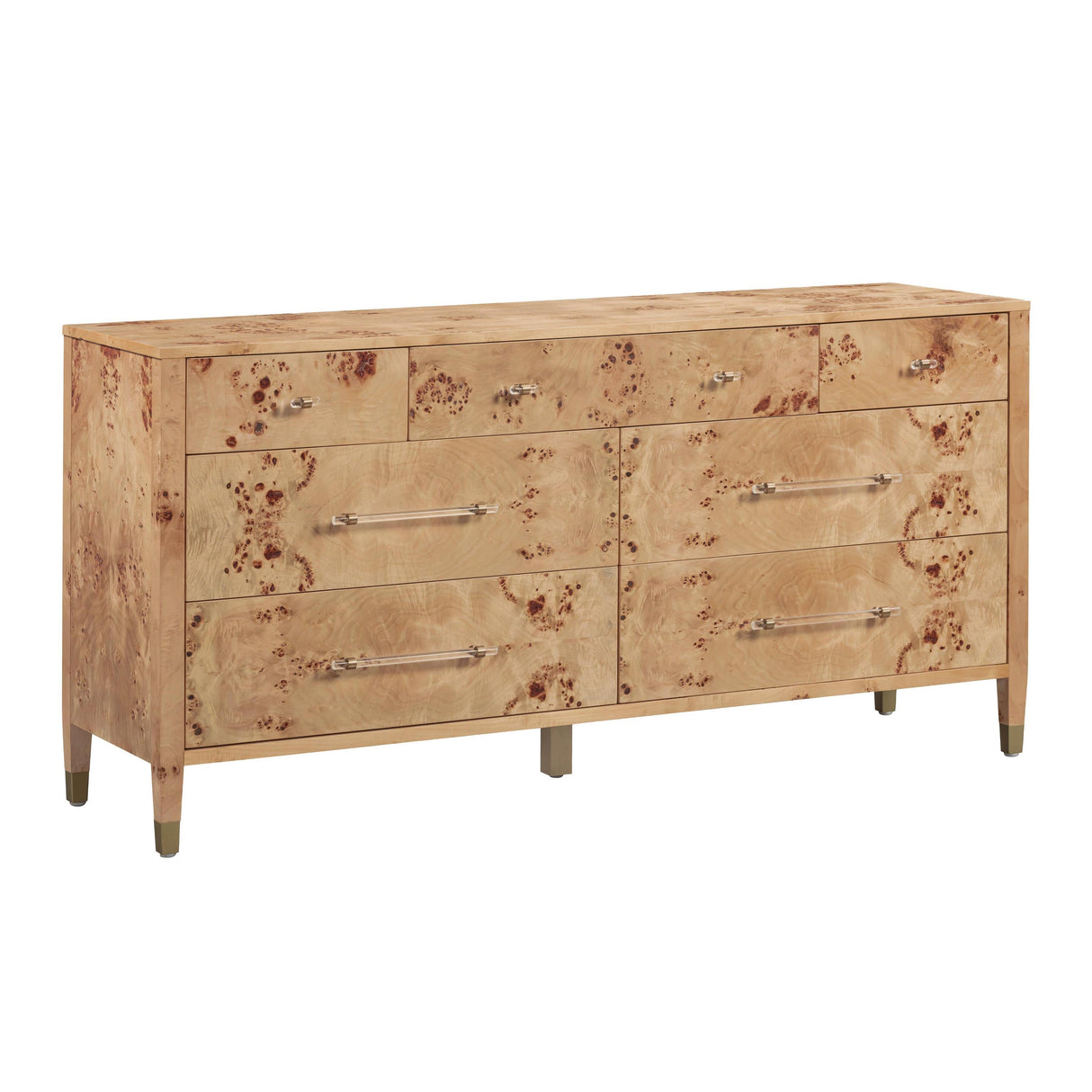 TOV Brandyss 62" Burl 7-Drawer Dresser