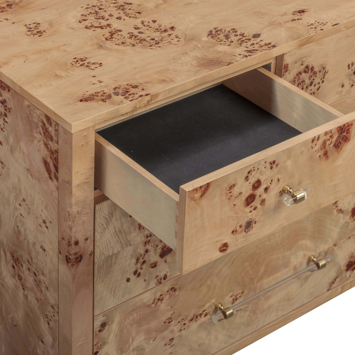 TOV Brandyss 62" Burl 7-Drawer Dresser