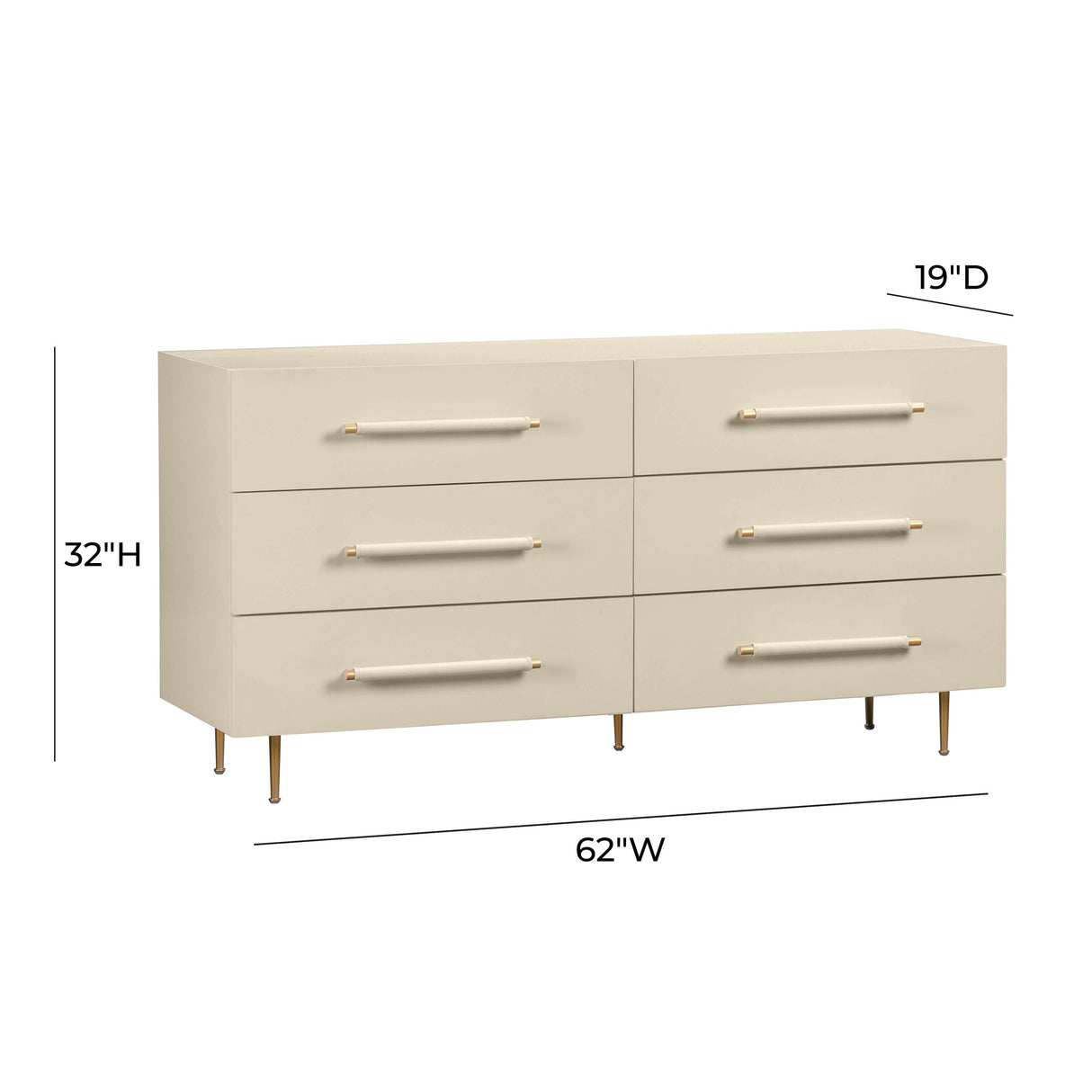 TOV Trident 62" 6-Drawer Dresser