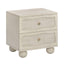 TOV Grappa 22" Wood &amp; Raffia Wavy 2-Drawer Nightstand