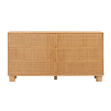 TOV Miles 62" Natural Wood 6-Drawer Dresser