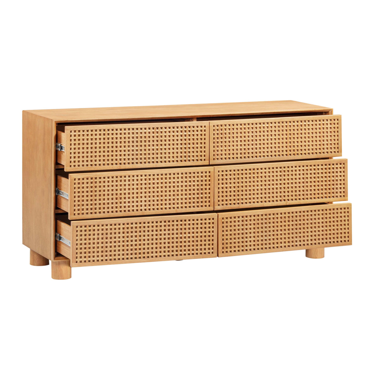 TOV Miles 62" Natural Wood 6-Drawer Dresser