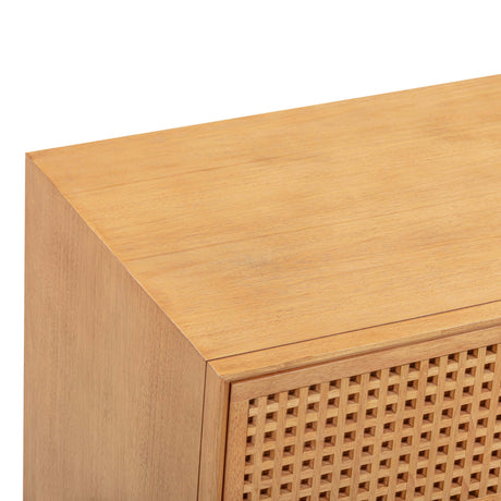 TOV Miles 62" Natural Wood 6-Drawer Dresser