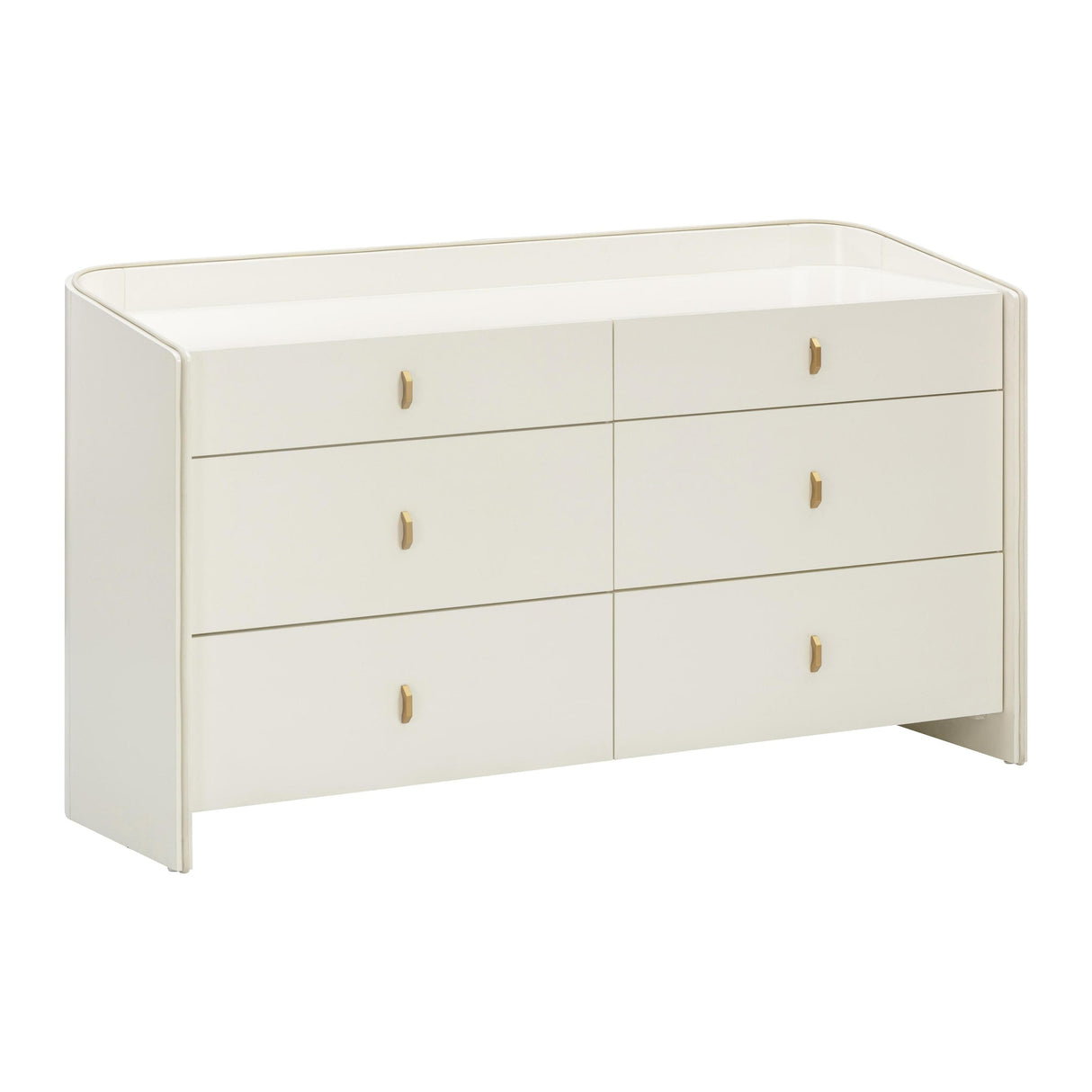 TOV Collins 56" Cream 6-Drawer Dresser