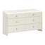 TOV Collins 56" Cream 6-Drawer Dresser