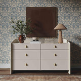 TOV Collins 56" Cream 6-Drawer Dresser