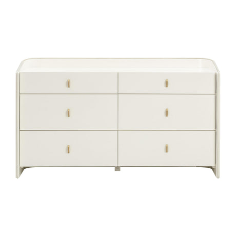 TOV Collins 56" Cream 6-Drawer Dresser