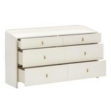 TOV Collins 56" Cream 6-Drawer Dresser