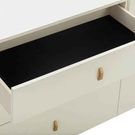 TOV Collins 56" Cream 6-Drawer Dresser