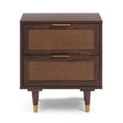 TOV Sierra 22" Cane 2-Drawer Nightstand