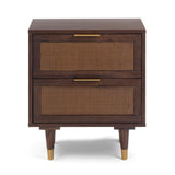 TOV Sierra 22" Cane 2-Drawer Nightstand