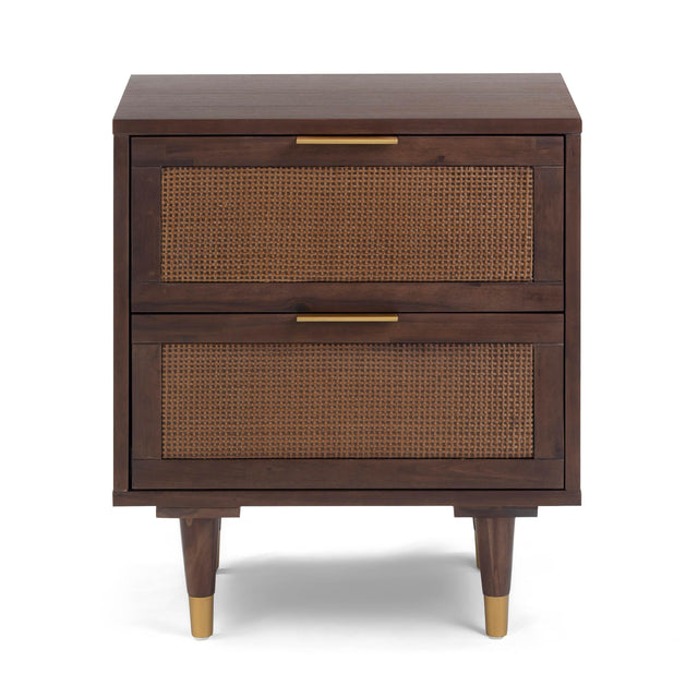 TOV Sierra 22" Cane 2-Drawer Nightstand