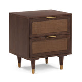 TOV Sierra Dark Chocolate Brown 2 Drawer Nightstand