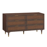 TOV Sierra 60" Cane 6-Drawer Dresser