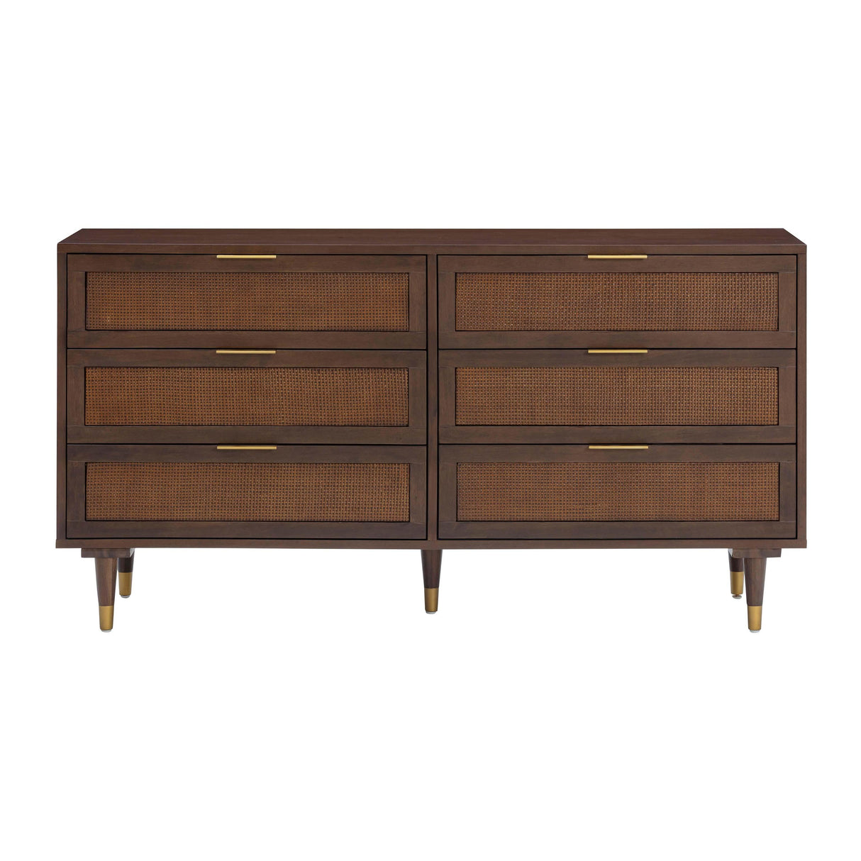 TOV Sierra 60" Cane 6-Drawer Dresser