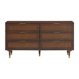 TOV Sierra 60" Cane 6-Drawer Dresser