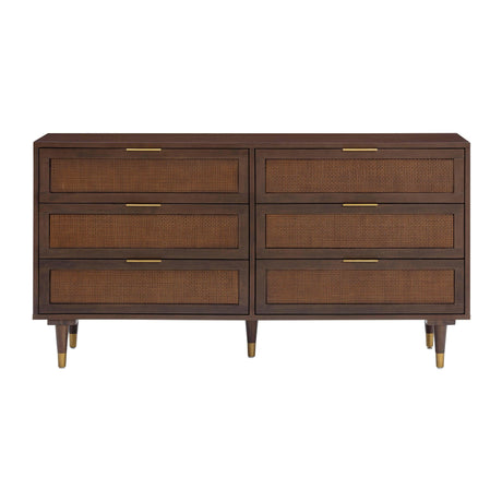 TOV Sierra 60" Cane 6-Drawer Dresser