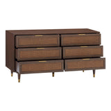 TOV Sierra 60" Cane 6-Drawer Dresser