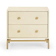 TOV Pesce 25" Shagreen 2 Drawer Nightstand