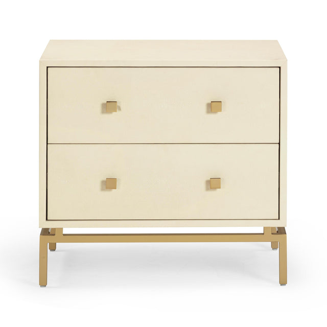 TOV Pesce 25" Shagreen 2 Drawer Nightstand