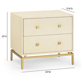 TOV Pesce 25" Shagreen 2 Drawer Nightstand