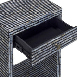 TOV Cassis 20" Mother of Pearl 1-Drawer Nightstand