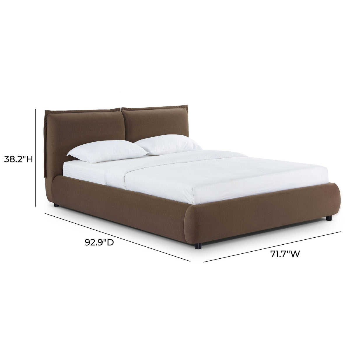 TOV Mel Performance Faux Mohair Velvet Bed Queen