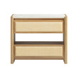 TOV Paige 26" Natural Oak 2-Drawer Nightstand